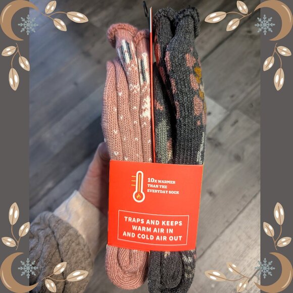 Muk Luks Women’s Thermal Sock 2-Pair Pack | Heat Retainers | Size 6-11 | NEW - Picture 3 of 7